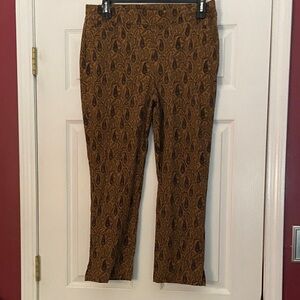 Chico's Brown and Black Patterned Ankle Pants Size 14